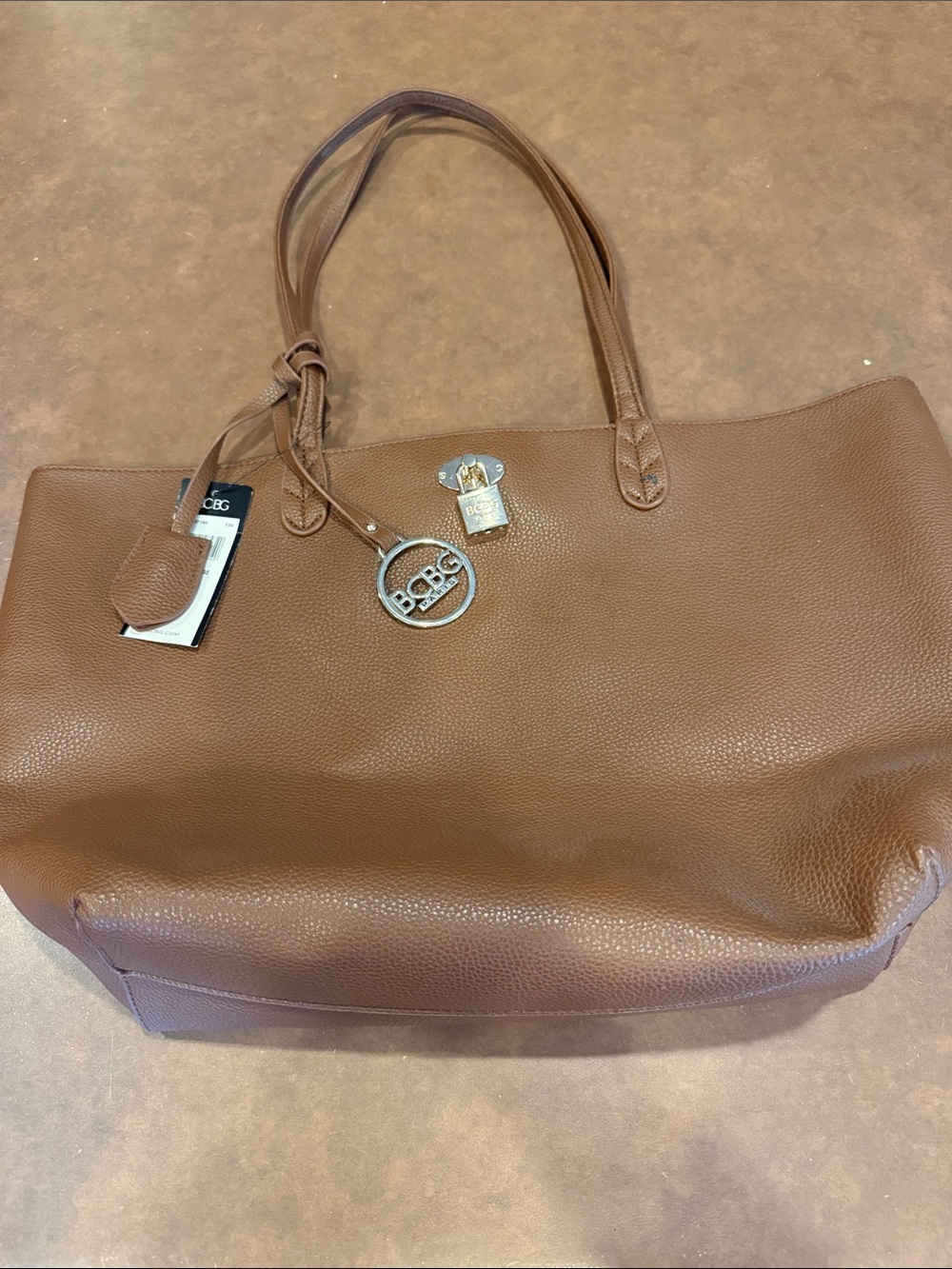 BCBG brown tote bag. NWT.